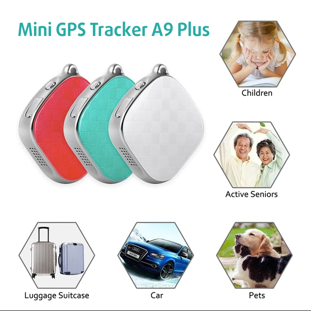 Mini GPS Tracker A9 Plus - Thiết bị định vị GPS nhỏ gọn dành cho trẻ nhỏ, người già, thú cưng và cho xe