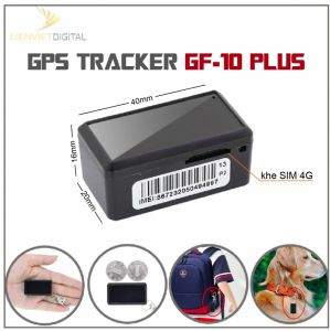 Thiết bị định vị mini GPS Tracker GF-10 Plus (GPS+LBS)